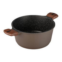 51471 WERNER Кастрюля DONO 24,0x11,5 см/4,3 л с индукционным дном, с двухслойным мраморным антипригарным покрытием Pfluon, бакелитовая ручка с покрытием Soft Touch, крышка с силиконовым ободом. Матери  фото 4