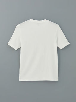 Bisiklet Yaka K?sa Kollu Bask?l? Penye Erkek Ti??rt