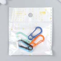 Цена за 5 шт. Основа для брелока карабин металл Фокси МИКС 0,7х1,4х3,1 см - Арт узор фото 5