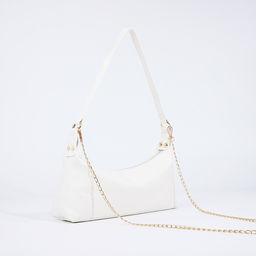 Сумка женская на молнии, белая