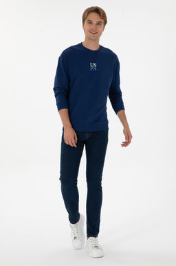 Erkek _ndigo Basic Sweatshirt Sepette S_rpriz _ndirim - U.s. polo assn фото 4