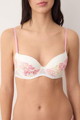 Pembe Brode Cicekli Push Up Balconette Orme Sutyen THMAW26SU00019 - Trendyolmilla фото 3