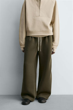 WIDE-LEG NEOPRENE-EFFECT TROUSERS WITH STUDS - Zara фото 2