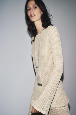 METALLIC THREAD TUNIC TOP