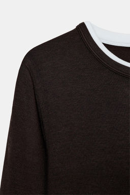 MOCK LAYER CONTRAST T-SHIRT - Zara фото 8