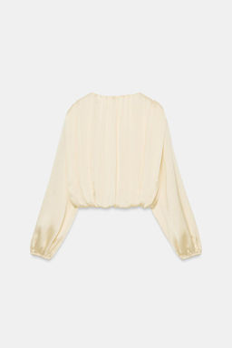 SATIN BALLOON BLOUSE - Zara фото 21
