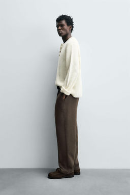 PANTAL?N RELAXED FIT ESTRUCTURA / Marr?n - Zara фото 4