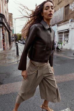 SHORT FAUX LEATHER JACKET - Zara фото 2