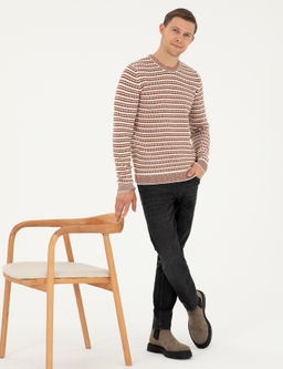 Трикотажный свитер узкого кроя с круглым вырезом Tile - Cacharel фото 2