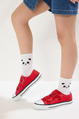 Trendyol Shoes K?rm?z? Cift C?rtl? Kaucuk Taban Cocuk Unisex Kids Spor Ayakkab? TAKSS25SN00022