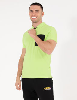 Ye_il Slim Fit Fermuarl_ Polo Yaka Ti__rt