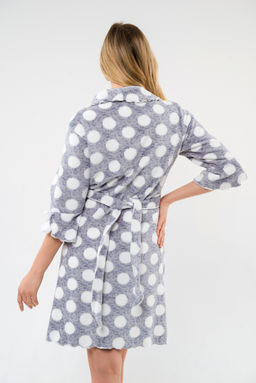 Халат женский из ультрасофта Светлана горох - Амадэль фото 13