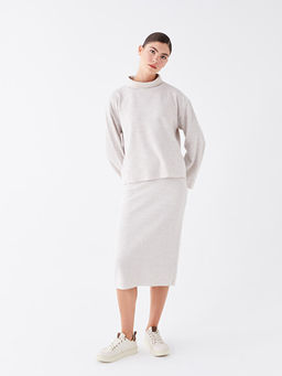 Kad?n Dar Fit D?z Triko Etek