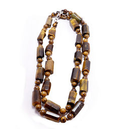 Бусы из камня Тигровый глаз 65см привлечение богатства