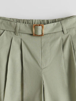 Beli Lastikli Pileli K?z ?ocuk Pantolon