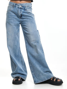 Джинсы голубые для девочки 33-1051 голубой - Mini maxi фото 13