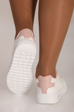 Кроссовки белые с розовым женские