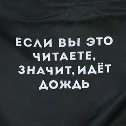 Дождевик-плащ Если вы это читаете, идёт дождь, размер 42-48, 60 х 110 см, цвет чёрный - Beauty fox фото 9