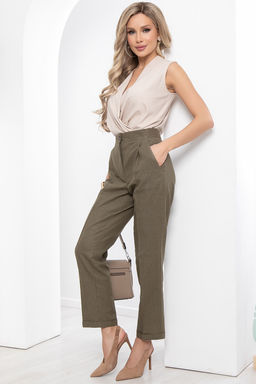 Брюки Модный вояж (хаки) Б5854 - Lt collection фото 10