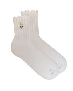 Носки р.35-40 Тюльпан Белые - Krumpy фото 3