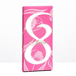 Цена за 5 шт. Подарочная коробка под плитку шоколада, без окна 8 марта, 17?8?1.4 см