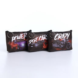 Цена за 2 шт. Кошелёк детский «Гонки», для мальчика, монетница, на молнии, МИКС