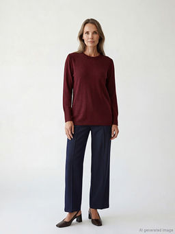 Bisiklet Yaka Ta?l? Kad?n Triko Kazak