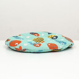 Лежанка для животных (хлопковый наполнитель), 28 см, с рыбками - Пижон фото 2