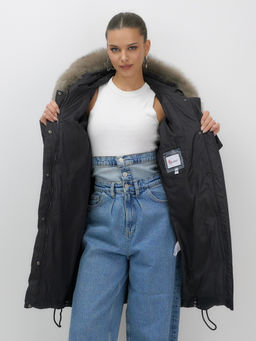 Пальто зимнее утепленное с мехом и капюшоном ,куртка Бренд: Visdeer фото 3