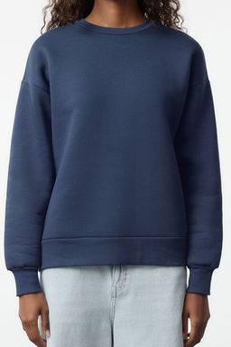 TRENDYOLMILLA K?rm?z? Oversize/Rahat Kesim Basic Bisiklet Yaka Kal?n/Ici polarl? Orme Sweatshirt TWOAW24SW00102 фото 12