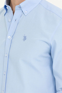 U. S. Polo Assn Мужская голубая рубашка с длинным рукавом - U.s. polo assn фото 14