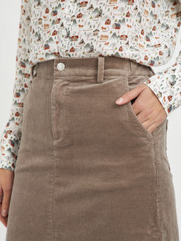 юбка из хлопка с разрезом - Glenfield фото 4