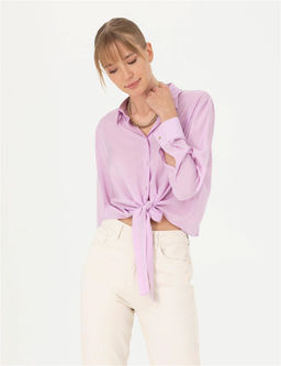 Lila Regular Fit Uzun Kollu G_mlek