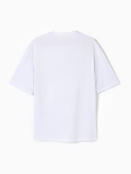 Футболка мужская из органического хлопка MINAKU OVERSIZE FIT: белая, р-р 56