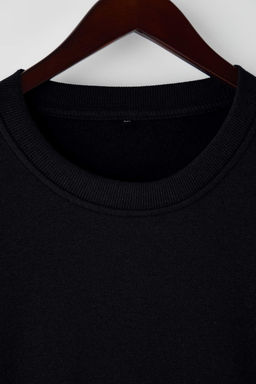 Siyah-Lacivert 2li Paket Regular/Normal Kesim Basic Buyuk Beden Sweatshirt TMNAW26AO00001 - Trendyolmilla фото 6