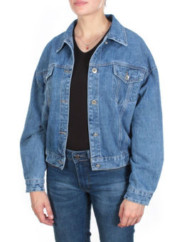 829 BLUE Куртка джинсовая женская (100% хлопок) - Фабричный китай фото 10