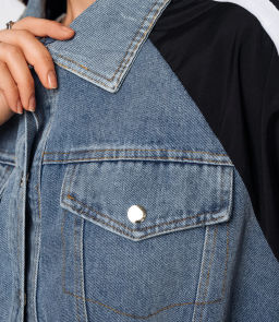 Куртка #КТ612 (5), черный, голубой - Dommod фото 5