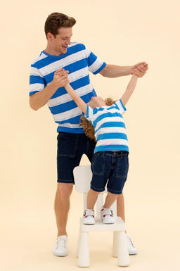 Erkek Saks Bisiklet Yaka Ti__rt