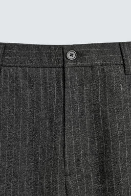 RELAXED FIT PINSTRIPED TROUSERS - Zara фото 9