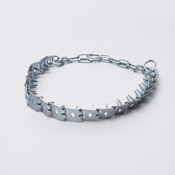 Ошейник строгий пластинчатый, цинк, 60 х 2,7 см - Пижон фото 2