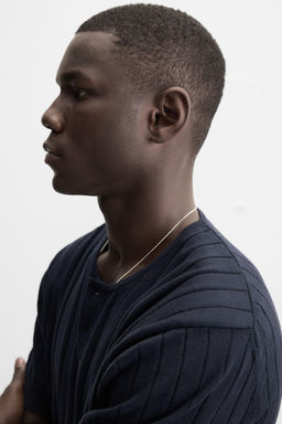 BUTTON-NECK KNIT T-SHIRT - Zara фото 6