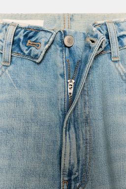 TRF FOLDED WAIST MID-WAIST JEANS - Zara фото 12