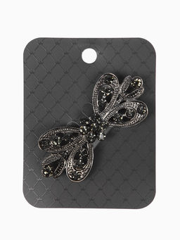 Зажим для кардигана "Ажур", тюльпан. цвет серый в сером