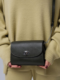 Кожаная сумка Deboro 30300 олива/аризона