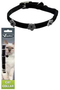 ВИА Светоотражающий ошейник для кошек 10мм-28см, черный (Reflective velvet cat collar 10 mm x 28 cm, colour black) 270101 270101 270101