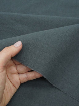 Хлопок крэш цв.Темный брезентово-серый, СОРТ2, ш.1.40м, хлопок-100%, 160гр/м.кв - Купава фото 3