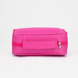 Косметичка-несессер на молнии, с крючком, цвет розовый