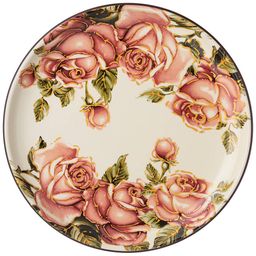 ТАРЕЛКА ПОДСТАНОВОЧНАЯ КОРЕЙСКАЯ РОЗА 26*26 СМ. ВЫСОТА=3 СМ.