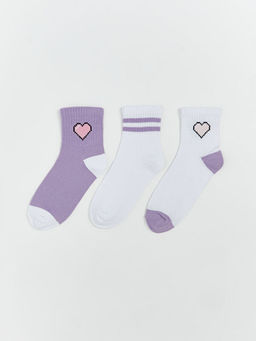 Desenli K?z ?ocuk Soket ?orap 3l?