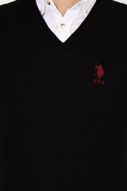 Мужской черный трикотажный свитер Basic - U.s. polo assn фото 6